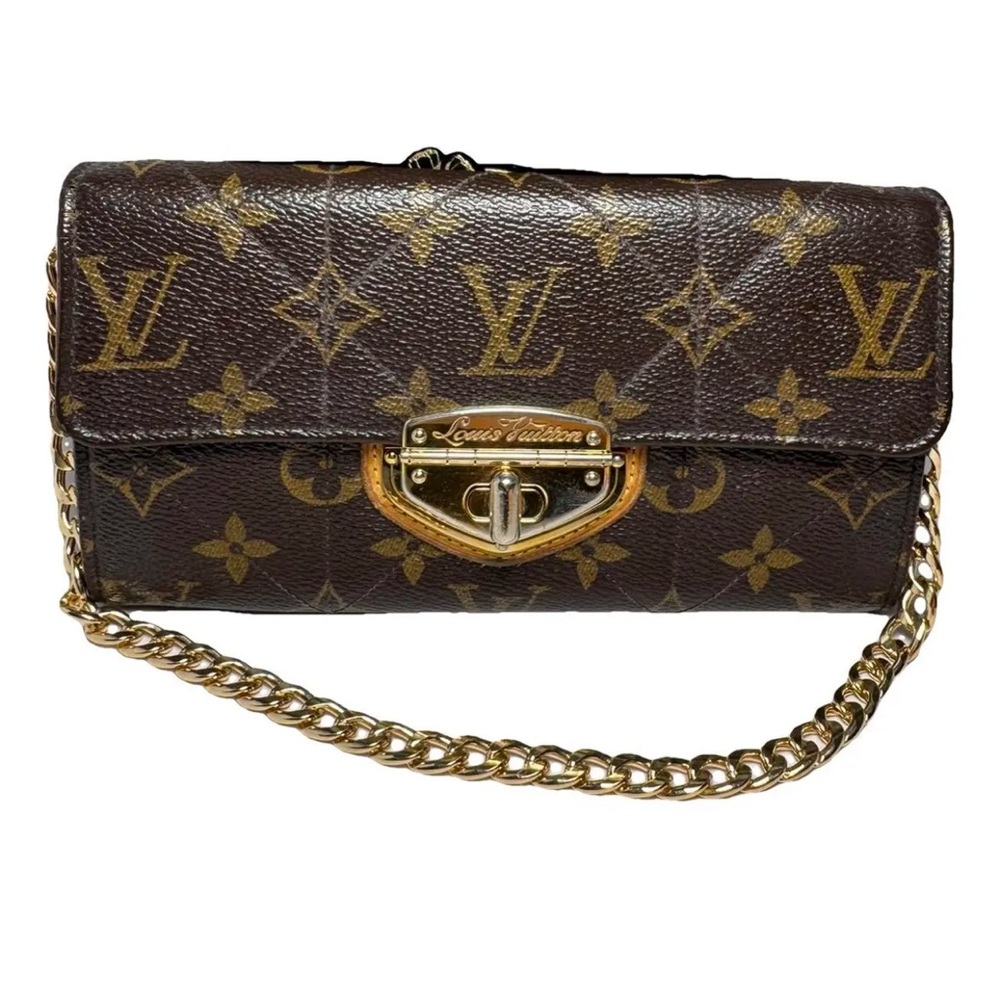 Louis Vuitton Monogram Brown and Gold wallet on a chain